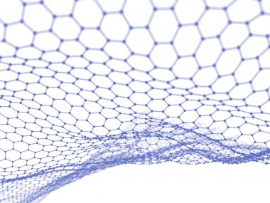 Beyaz zemin üzerine altıgen yüzey soyut. Teknoloji kavramı.