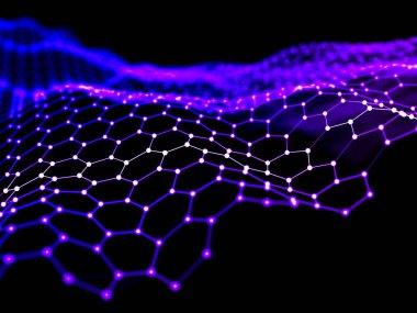 Altıgen tel kafes yüzey arka plandan soyut. Teknoloji 