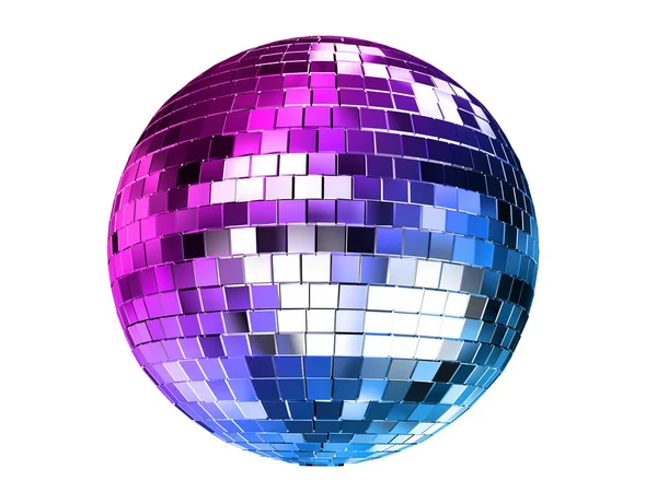 Render 3D illustratie van kleur disco bal geïsoleerd op witte bac — Stockfoto