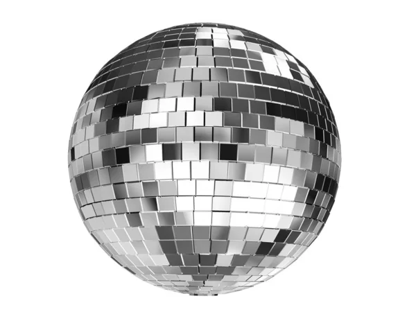 Render 3d illustration of disco ball isolated on white backgroun — Stock Photo, Image