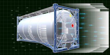 Soyut arka plan endüstriyel kavramı. Tank kabı veri analı