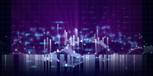 Abstract modern glow polygonal concept of decision making analys