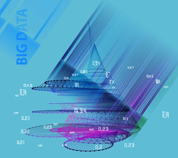 Abstract concept of radial algorithm analysis. Big data. Quantum — Stock Photo, Image