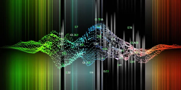 Abstraktní Moderní Polygonální Koncept Analýzy Rozhodování Kvalita Dat Velká Data — Stock fotografie