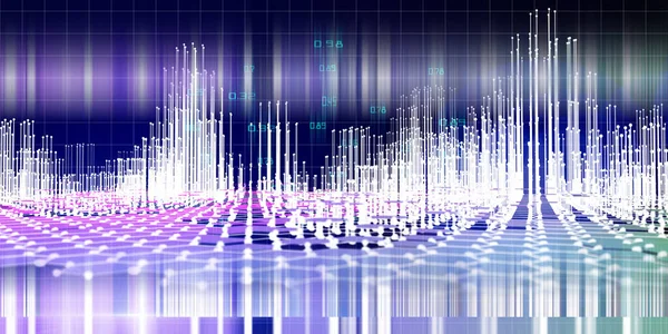 Abstract Ilustração Visualização Dados Analíticos Infográficos Tecnologia Forma Linhas Grandes — Fotografia de Stock
