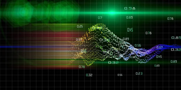 Abstraktní Futuristický Koncept Prediktivní Analýzy Kvantová Virtuální Kryptografie Obchodní Vizualizace — Stock fotografie