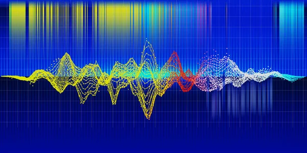 Musikalisk Abstrakt Teknisk Bakgrund Equalizer Med Lutning Suddiga Linjer För — Stockfoto