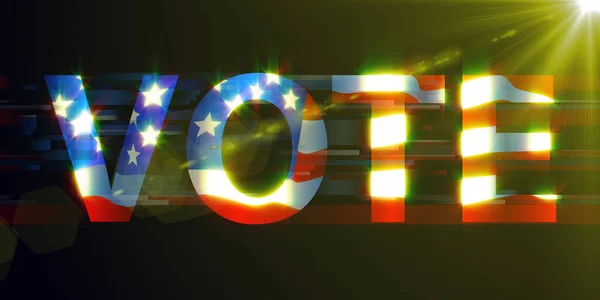 Amerikansk Röstbakgrund Valdagskoncept Med Blått — Stockfoto