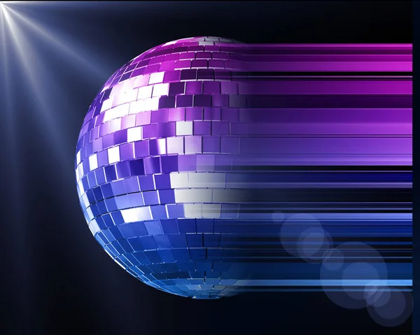 Abstract Illustration Color Disco Ball Color Blurred Lines Black Background — Stock Photo, Image