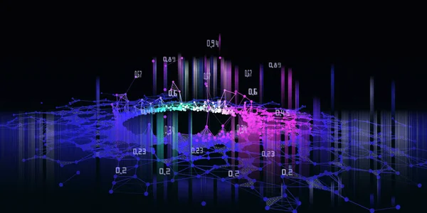 Inteligencia Artificial Resumen Concepto Poligonal Los Datos Análisis Toma Decisiones — Foto de Stock