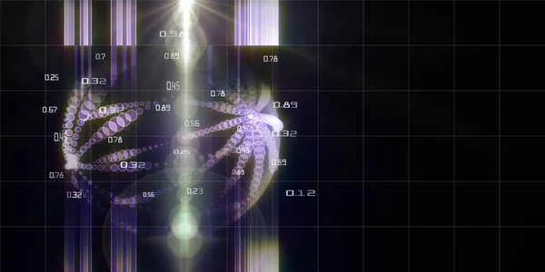 Antecedentes Abstractos Los Datos Matriz Esférica Análisis Esfera Brillante Con —  Fotos de Stock