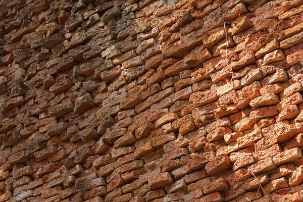 시골풍 오래 된 벽돌 벽 배경 — 스톡 사진
