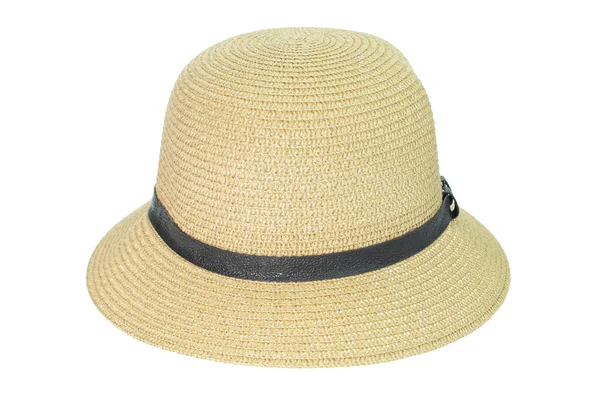 Sláma klobouk izolované na bílém pozadí — Stock fotografie