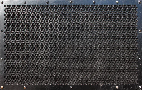 Black speaker grille — Stock Photo, Image