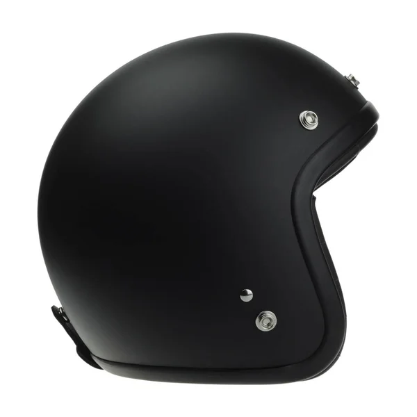 Nero moto classico casco — Foto Stock