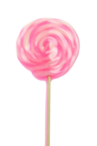 Pink Lollipop isolated on white — Stock Photo, Image