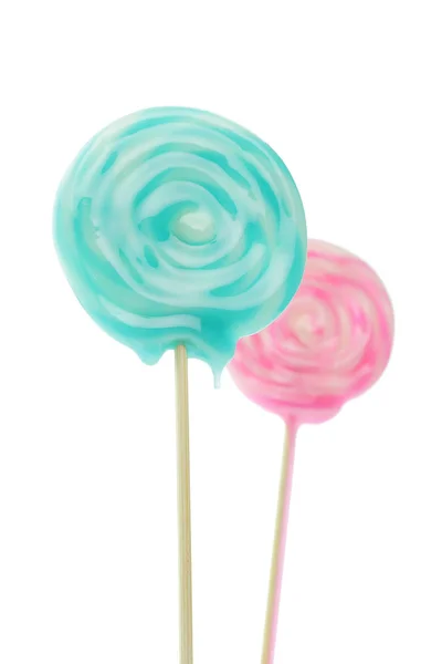 Close up of Lollipop isolated on white — Stock Photo, Image