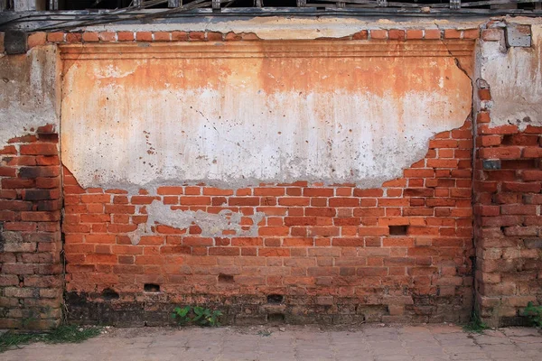 Risse Beton Vintage Backsteinwand Hintergrund — Stockfoto