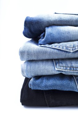 Beyaz bir arka plan üzerinde kot yakın çekim