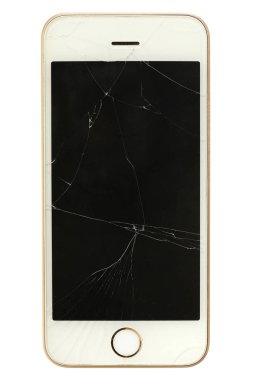 Kırık ekran hareket eden smartphone