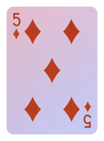 Jogando cartas, Cinco de ouros — Fotografia de Stock