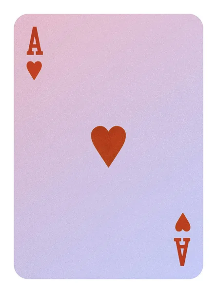 Hrací karty, srdcové eso — Stock fotografie