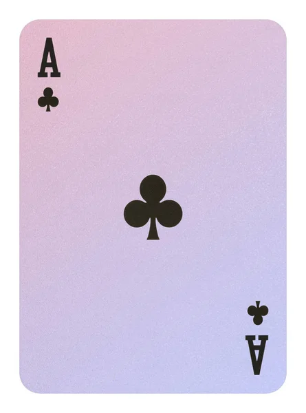 Jogando cartas, Ás de clubes — Fotografia de Stock