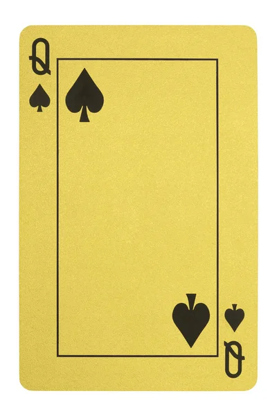 Χρυσή παίζοντας χαρτιά, ντάμα μπαστούνι — Φωτογραφία Αρχείου