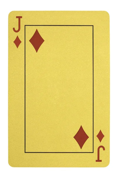 Golden playing cards, Jack of diamonds — Stock Photo, Image