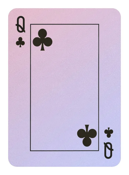 Jouer aux cartes, Reine des clubs — Photo