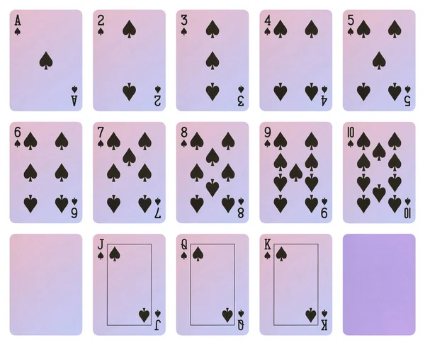 Jouer aux cartes - Combinaison de pique — Photo
