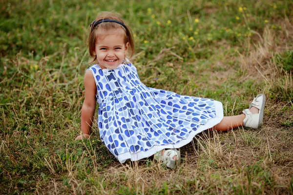 Menina Vestido Com Yorkshire Terrier — Fotografia de Stock