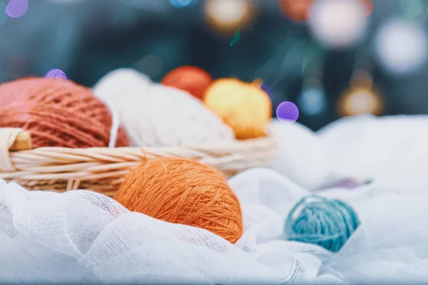 Veelkleurige Draden Voor Naaien Breien — Stockfoto