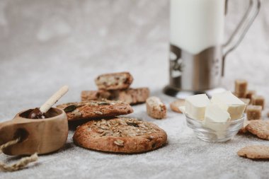 delicious mouth-watering sweets on the table