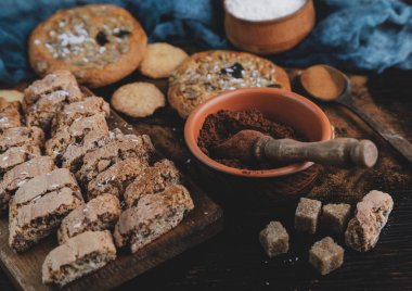 delicious mouth-watering sweets on the table