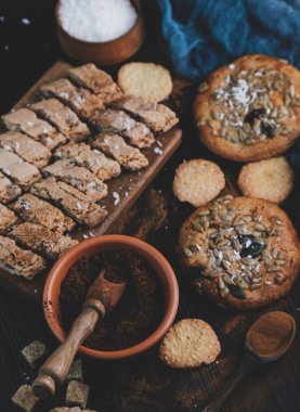 delicious mouth-watering sweets on the table