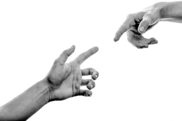 Ręce Mężczyzny Białym Tle — Zdjęcie stockowe