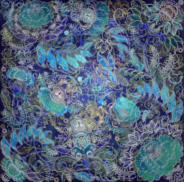 karanlık backlground üzerinde mavi çiçek tasarım