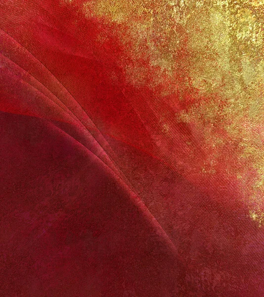 Abstrato vermelho texturizado fundo com dourado pulverização — Fotografia de Stock