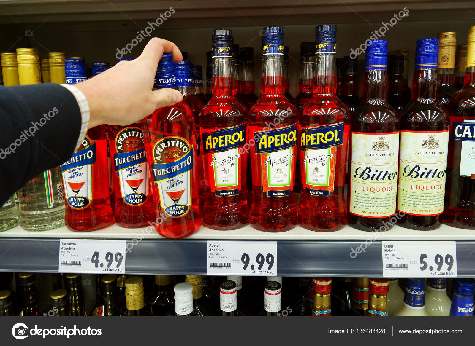 Bottles of aperitif Liqueurs Stock Editorial Photo © defotoberg