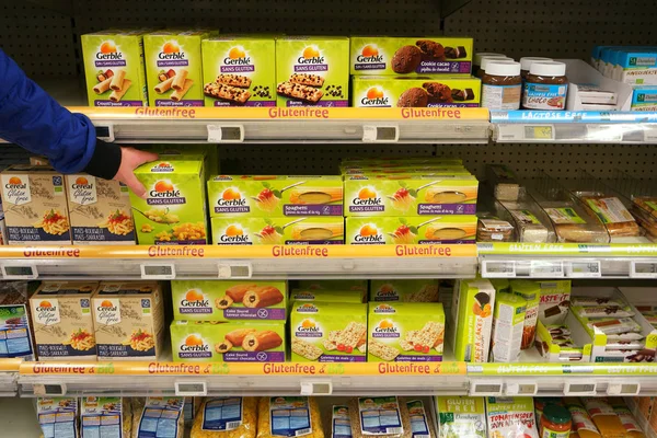 Productos sin gluten en una tienda — Foto de Stock