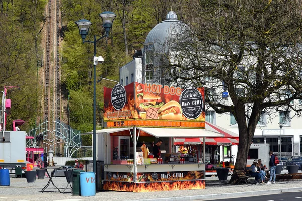 Fast food Hotdog stall — Stockfoto