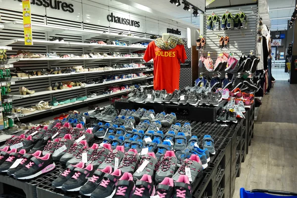 Footwear department of a Hypermarket — Stock Photo, Image