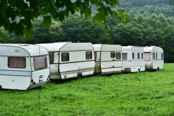 Annuated camper trailers — Stock Photo, Image