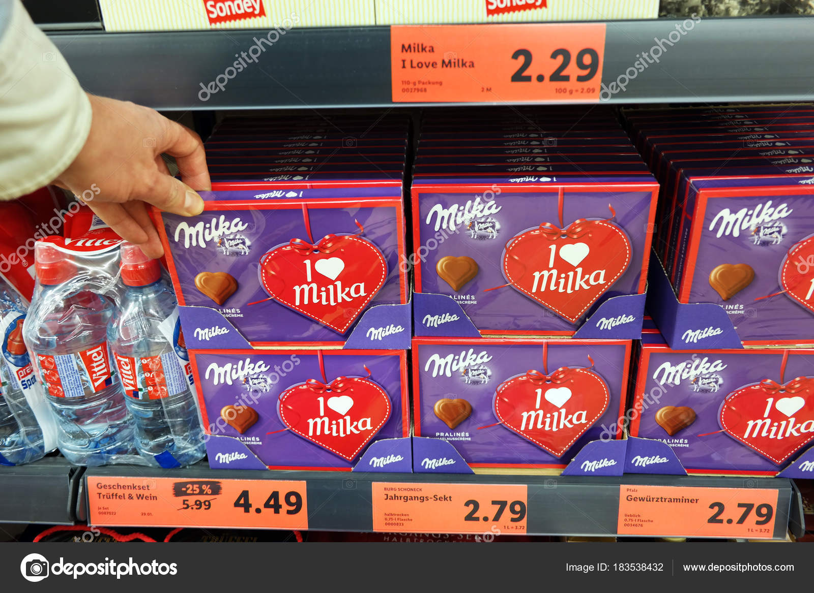 Germany January 18 Love Milka Chocolate Hearts Lidl Discount Supermarket Stock Editorial Photo C Defotoberg