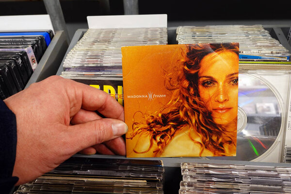 Netherlands November 2019 Single Madonna Frozen Record American Singer Songwriter — Stock Photo, Image