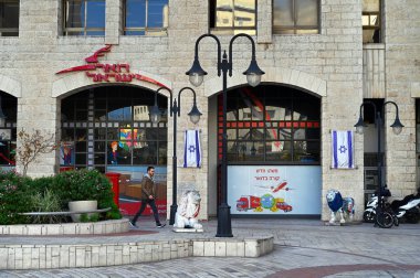 Kudüs, İsrail - Aralık 2019: Postane Binası, İsrail Posta Şirketi Jaffa Caddesi, Kudüs.