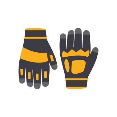 Beyaz arka planda izole edilmiş koruyucu eldivenler. Elektrikli inşaat aracı