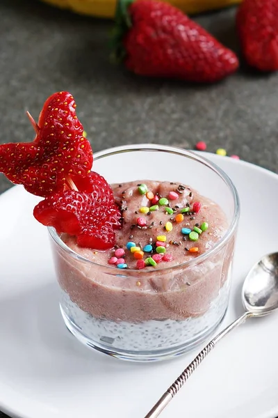 Chia pudink a smoothie — Stock fotografie