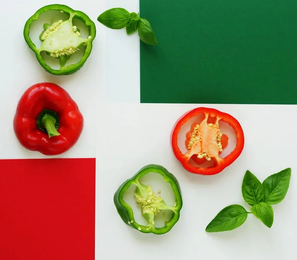 Frische Stücke Paprika — Stockfoto